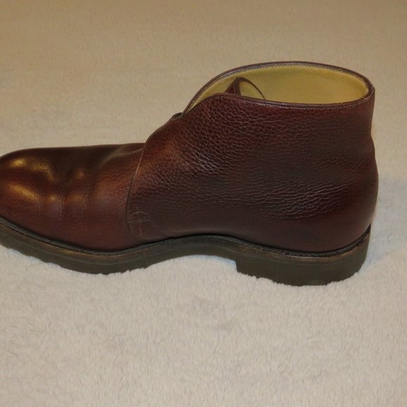 John Lobb Varese Burgundy Grained Leather Monk Chukka Boots 9E main image 10